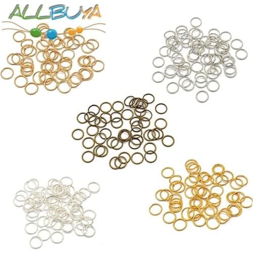 200-400pcs/lot 3/4/5/6/7/8/10/12mm Round Jump Rings Split Rings Connectors for DIY Jewelry Finding Making Accessories Supplies