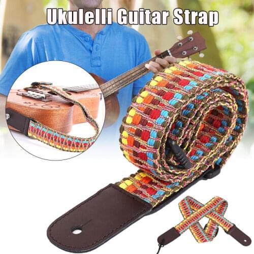 136cm Guitar Strap Multi-Color Vintage Woven Strap with Adjsutable Buckle For Bass Electric & Acoustic Guitars SAL99