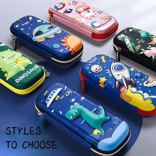 Student Pencil Case Cute Creative Pencil Case Multifunctional Waterproof Simple 3D Large Capacity Stationery Bag