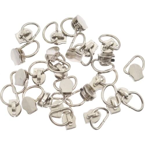 High Quality 25Pcs/lot 3# 5# Non Lock D Shaped Zipper Sliders For Metal Pulls Zipper Diy Sewing Crafts Accessories