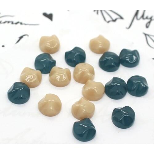 10pcs Cute Mini Small Irregular Round Resin Flatback Cabochon Beads Exquisite Earring Base Findings DIY Crafts Jewelry Make