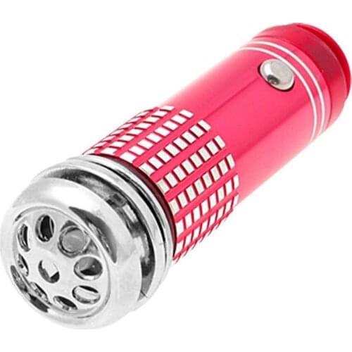 12V Mini LED Auto Car Air Freshener Ionic Air Purifier Oxygen Bar Ozone Ionizer Cleaner (Black)