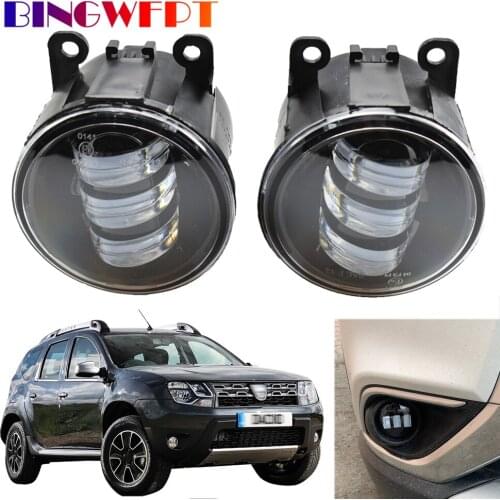 2 Pieces For Dacia Duster Closed Off-Road Vehicle 2010-2015 Car Accessories LED Bulb Fog Light