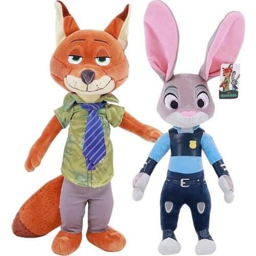 40 Cm Disney Zootropolis Dolls Plush Toys Cartoon Anime Figure Zootopia Nick Wilde Judith Laverne Hopps Stuffed Toy Kids Gifts