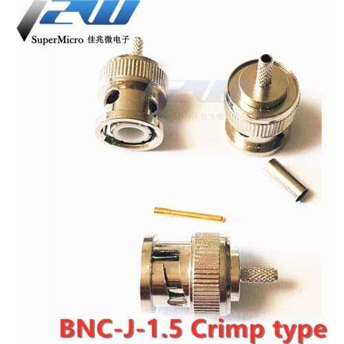 5pcs/lot BNC-J-1.5-3-5-7 male BNC-JW-1.5-3 male connector Q9 curved right angle crimping 50-3RG58RG142RG400316 feeder