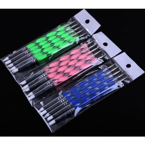 5 Sticks Nail Spiral Point Drill Pen point manicure tool Dotting Tools Nail Art Pen Nails Accessoires Set