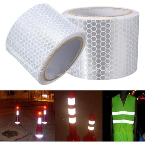 5cmx1m Safety Mark Reflective Tape Sticker Car Styling Self Adhesive Warning Tape Automobiles Motorcycle Reflective Strip 6color
