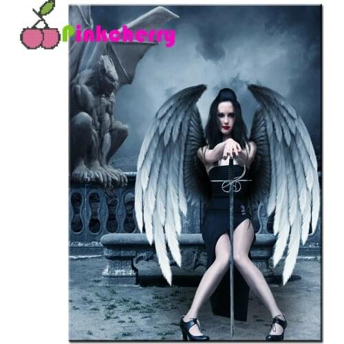 5D DIY Diamond Painting guardian angel cross stitch mosaic full square round diamond embroidery rhinestone k580