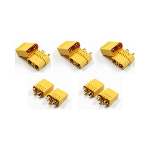 5X XT90 Battery Connector Set 4.5mm Male/Female Suit for 8awg 80-100A current