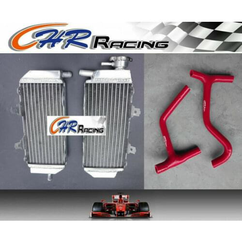 Aluminum radiator + red hose for HUSQVARNA TC449 TE449/TE511 TXC449/TXC511 11-13