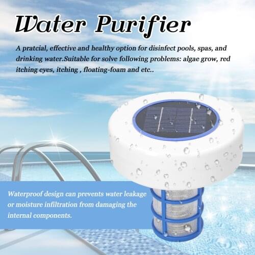 Effective Solar Power Silver Ion Swimming Pool Water Purifier Pool lonizer Chlorine Free Algae Elimination Device Pool Product