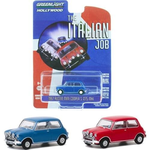 GREENLIGHT 1:64 THE ITALIAN JOB 1967 MINI COOPER S 1275 MKI Limited edition collection of die-cast alloy car models
