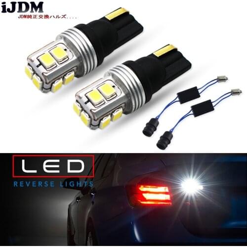 IJDM H21W LED CAN-bus Error Free BAY9S LED Lighting For 2017-up BMW G30 5 Series 530i 530e 540i 550i Backup Reverse Lights White