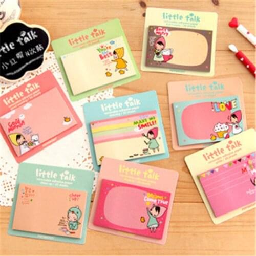 F005 Korean creative stationery little red hat N sticker casual convenience STICKER CARD notes to student gifts school supplies