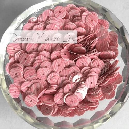 New arrival 50g(3500pcs) 6mm Flat Pink Wood Grain round loose sequins Paillette sewing Wedding craft for decoration scrapbook