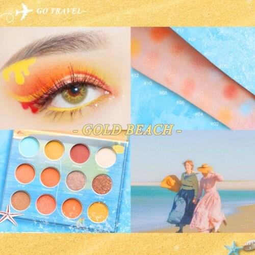 LAMUSELAND 12 Color Glitter Eye Shadow Palette Earthy Pearly Shimmer Waterproof Matte Eyeshadow Long-lasting Eye Makeup TSLM2