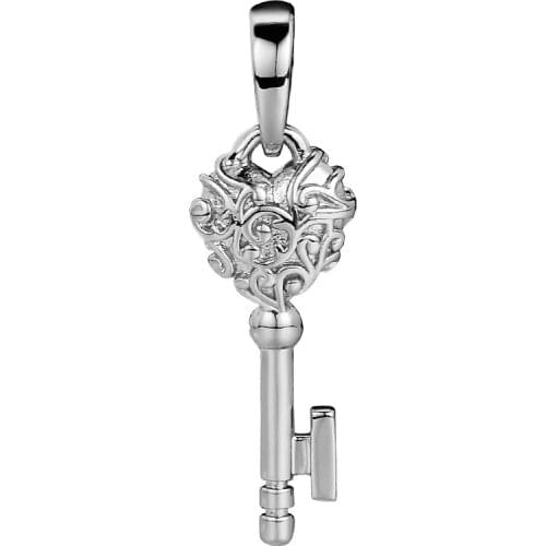 New Fashion Sterling-Silver-Jewelry Regal Key Bead Charm for Jewelry DIY Making Bracelets on Hand 2021 Trend Free Shipping
