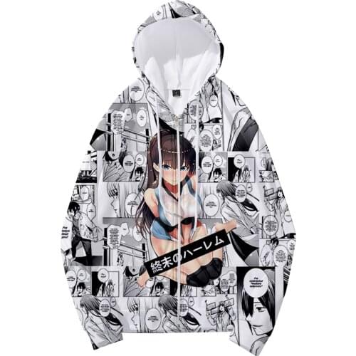 Worlds end halem Cool Manga 3D 2021 New Casual Womens sportswear hooded zipper sweatshirt Korean Fashion Zip-up HighStree