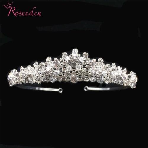 New Classic Bride Wedding Hair Jewelry Handmade Bridal Crystal Tiara Crown Crystal Fashion Accessories Wholesale RE3287