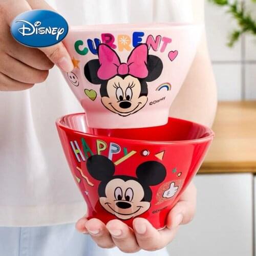 Disney Creative Cute Cartoon Ceramic Bowl Rice Bowl Children Snack Bowl Fruit Bowl Student Yogurt Salad Bowl
