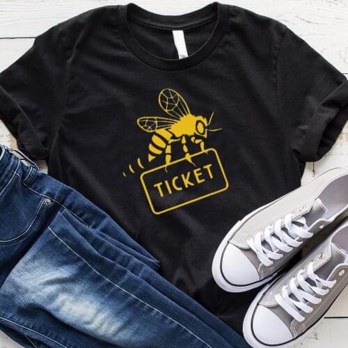 Bee Ticket Graphic Tshirt Women Save The Bees T Shirt Plant Flowers T-shirt Aesthetic Cotton Shirts Ulzzang Tops Drop Shipping