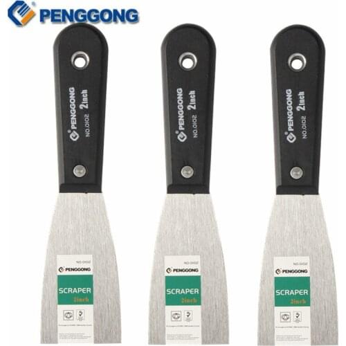 PENGGONG Putty Knife Paint Scraper 2" Construction Tools Bricky Shovel Wall Plastering Knife Carbon Steel Drywall Hand Tool 3pcs