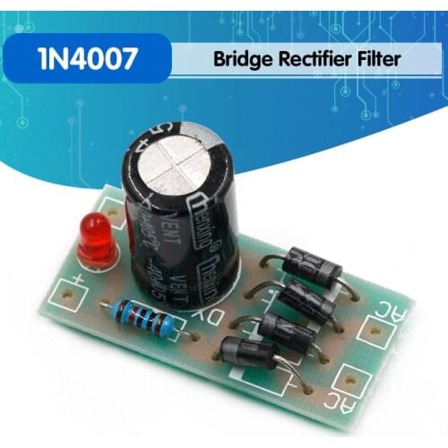 AC to DC power conversion module 1N4007 full bridge rectifier filter 12V 1A AC DC converter