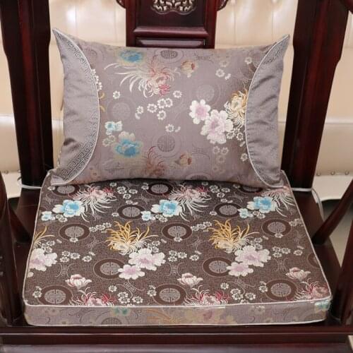 Luxury Thicken Chinese Silk Chair Cushions for Sofa Chair Seat Cushion Pad Lumbar support Pillow Armchair Cushion Seat Pad