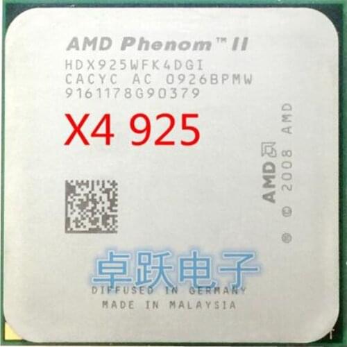 AMD Phenom II X4 925 CPU 2.8GHz 6MB L3 Cache Socket AM3 PGA938 Desktop Quad core scattered pieces processor free shipping