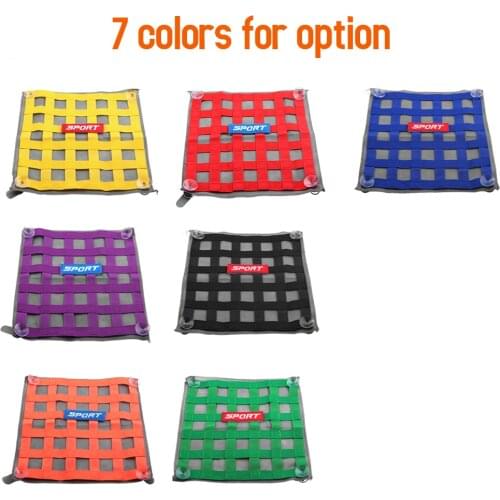 Multi-colorful Car Window Net Car Rally Racing Safety Equipment Racing Window Safety Net Sunshade Decor