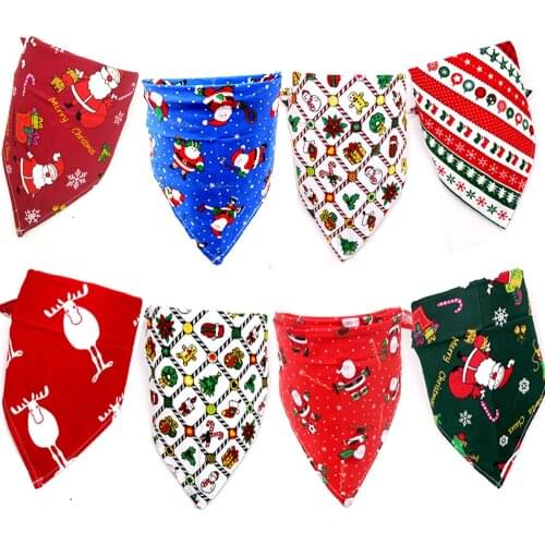 Christmas Dog Triangular Bandanas Pet dogs Bandana Bow ties Collar Cat Dog Scarf for Large/small dogs accessories ropa perro