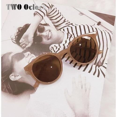TWO Oclock Classic Round Sunglasses Women 2020 Luxury Brand Korea Retro Mirror Sun Glasses Anti UVA Ladies Shades lentes de sol