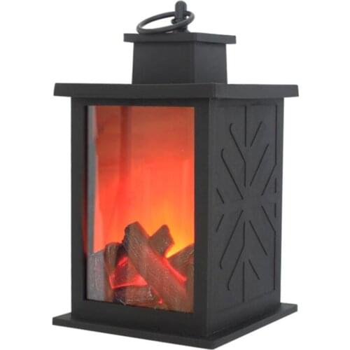 LED Lights Plastic Flickering Flame Lantern Outdoor Hanging Lanterns Lighting LED Flame Lights for Garden Patio Pathway