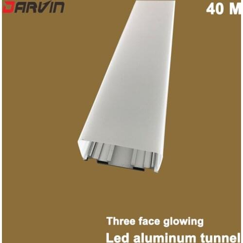 40M 100cm U Shape LED Aluminum Channel System With Diffuse Cover End Caps Aluminum Profile for LED Bar stripe Lights