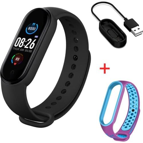 Smart sports watch M5, Bluetooth compatible wristband, pedometer, heart rate and blood pressure monitor
