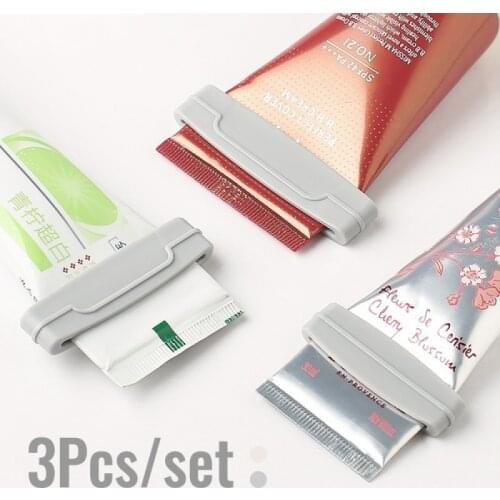 3Pcs/set Multi-Purpose Toothpaste Dispenser Cream Tube Squeezer Manual Easy Squeeze Paste Bathroom Toothpaste Squeezing Clamp