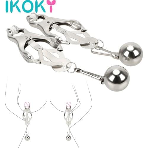 IKOKY Nipple Clamps Nipple Stimulator 1 Pair Breast Clips Adult Games Flirting Teasing