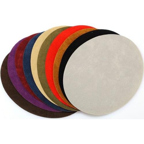 1Pair Simple Oval Embroidery Patch Heat Transfers Iron On Sew On Repair Clothes Elbow Knee Patches Stickers Decorative Appliques