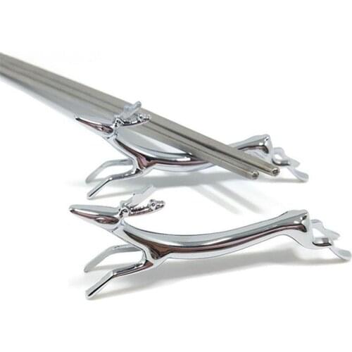 Chopstick Rest Deer Shape Zinc Alloy Exquisite Chopsticks Holder Kitchen Supplies 1Pc
