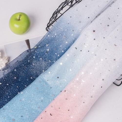 100 * 150 cm silver gradient gauze leaves gauze material sequins yarn background is diy decoration cloth