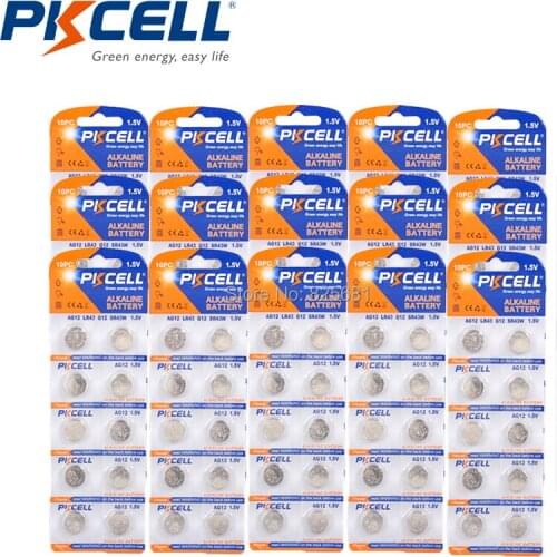 150Pcs AG12 LR186 Alkaline Button Coin Batteries LR43 SR1142 186 SR43 386 Cell Battery 1.5V 100mAh for Calculator Pedometer
