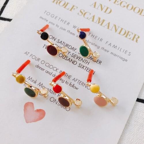 6pieces/lot DIY Alloy Dripping oil earrings Supplies for Jewelry Accessories