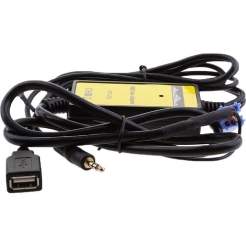 Car 3.5mm MP3 Player AUX In Interface Adapter with USB For VW Seat Vario Skoda Octavia Ford