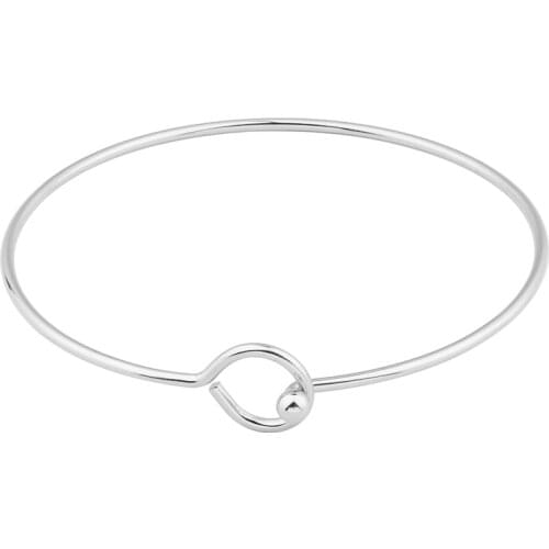 2pcs/lot Stainless Steel Bangle DIY Accessories Hot Sale Single Bead / Round Bracelet For Women
