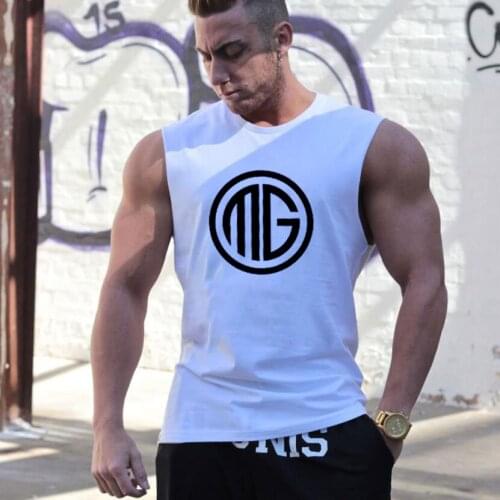 Brand Clothong Mens Muscle Vest Gyms Tank Top Bodybuilding Fitness Men Cotton Singlets Plus size O-Neck Sleeveless Shirt Men
