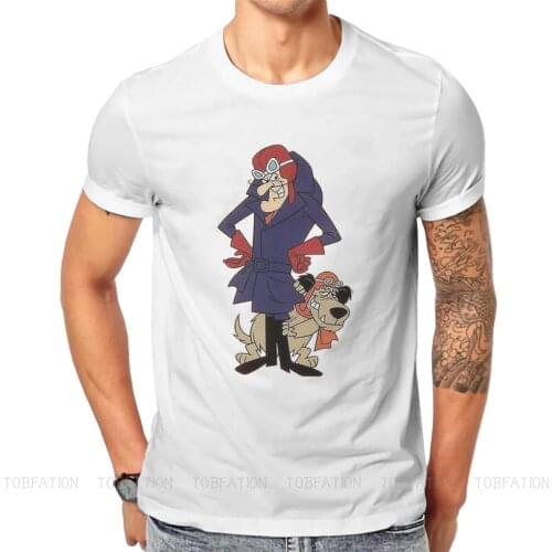 Dick Dastardly and Muttley Wacky Races1968 Anime TV Series Tshirt Casual Punk T shirt Tops Homme Pure Cotton Oversized Tees Tops