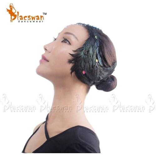 Black Swan Headpiece Proffesional Swan Lake Headpiece Classical Ballet Costume Headdress Odile Feather Black Swan Tiara Adult