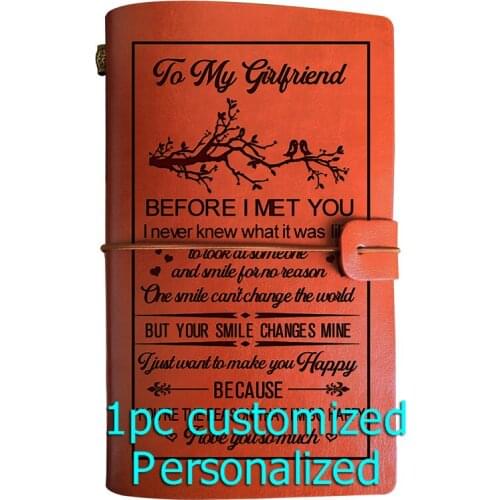 Engraved Leather journal personalized gifts to my husband BJ220 Customized Notebook A5 Dropshipping Supplier US Store Diary