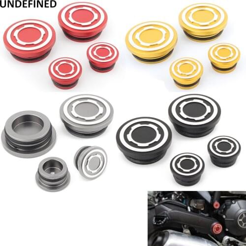 Red Motorcycle Frame Hole Cap Cover CNC Aluminum Plug Bolts Protector For Ducati Scrambler 400 800 1100 2013-2020 4Pcs