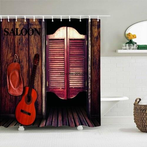 Creative Shower Curtain Printed Cowboy Waterproof Bathroom Shower Curtain Home Decor Polyester Bath Shower Curtain With Hooks
